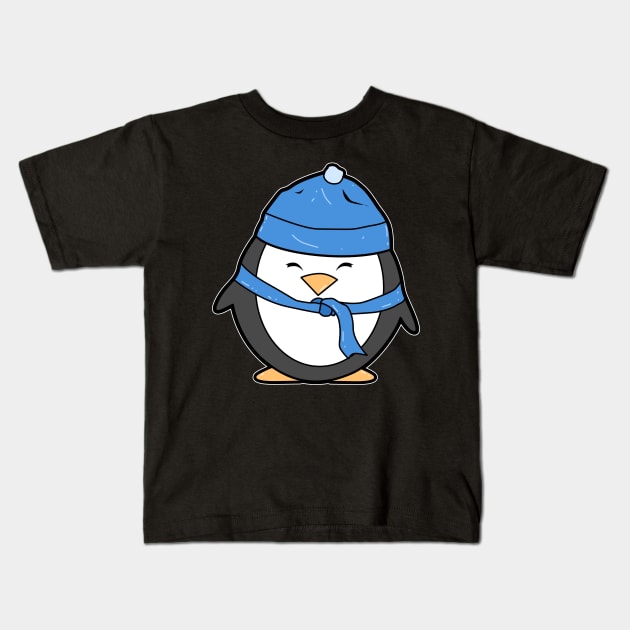 Cute Baby Penguin Kids T-Shirt by Imutobi